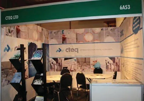 Cteq exhibition stand at an international healthcare trade show